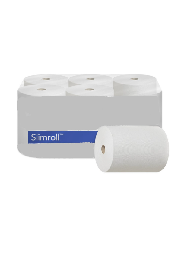 6 גלילי מגבות נייר SLIM ROLL איכותי – אורך גליל 150 מטר (6657 לשעבר)