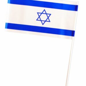 דגל ישראל ניילון על מקל פלסטיק