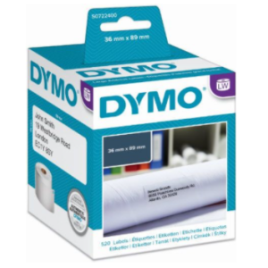 מדבקות למכשיר Dymo דיימו 89/36 מ”מ 1/520 (S0722400  DW 99012)