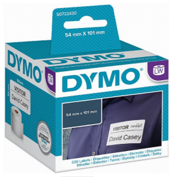 מדבקות למכשיר Dymo דיימו 101/54 מ”מ 1/220 (S0722430  DW 99014)