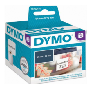 מדבקות למכשיר Dymo דיימו 70/54 מ”מ 1/320 (S0722440  DW 99015)