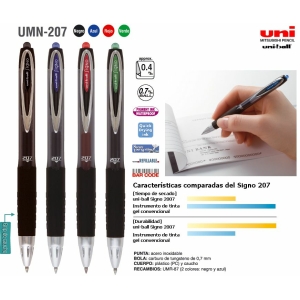 עט יוניבול למניעת זיוף צ’קים Uni Ball Signo 207