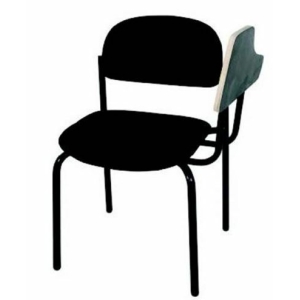 כיסא סטודנט מרופד שחור – דגם ויזי