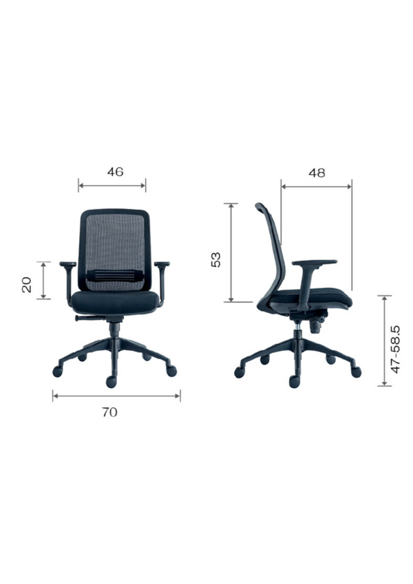 כיסא משרדי ארגונומי – דגם עדן
