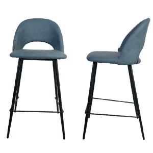 כיסא בר – דגם עילאי – דמוי עור – כחול