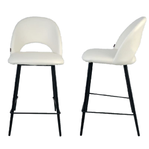 כיסא בר – דגם עילאי – דמוי עור – לבן
