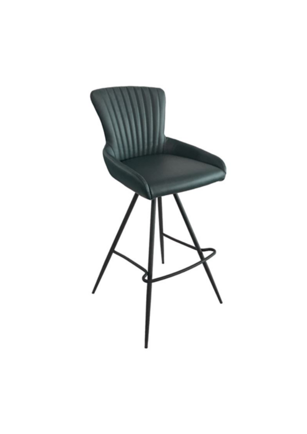 כיסא בר – דגם גרוב – דמוי עור – ירוק