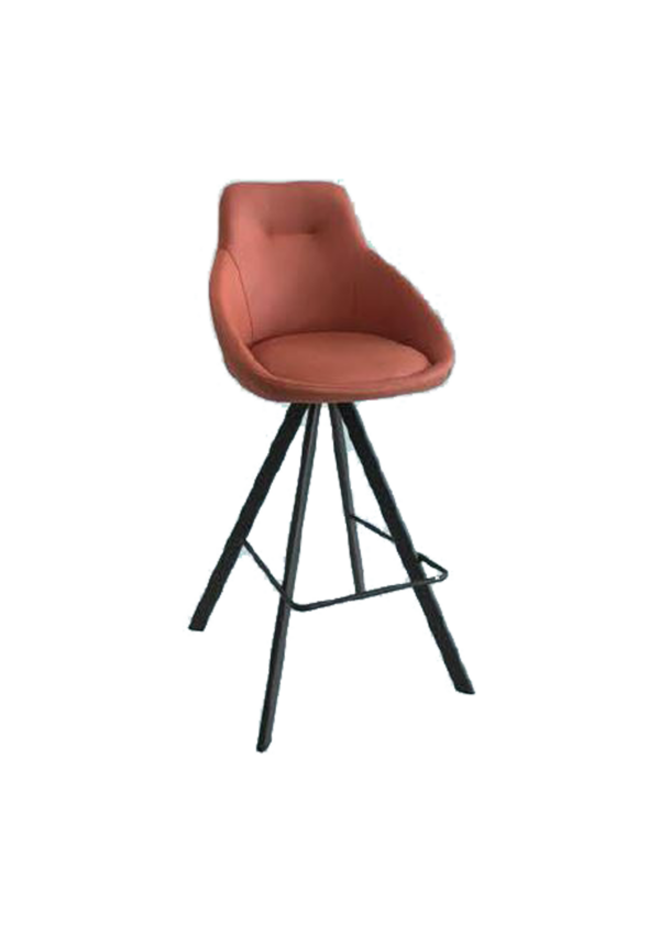 כיסא בר – דגם פלקון – דמוי עור – אדום