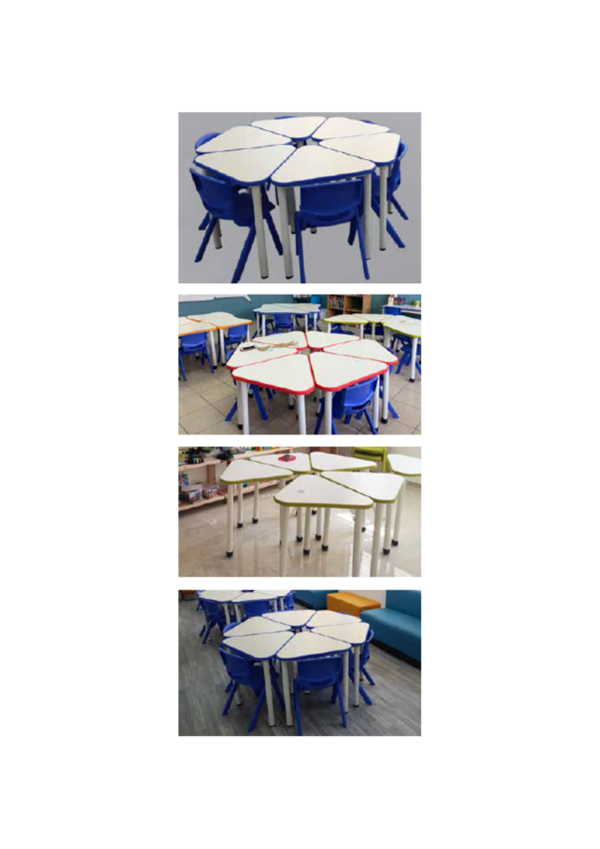 שולחן תלמיד בית ספר – דגם משולש