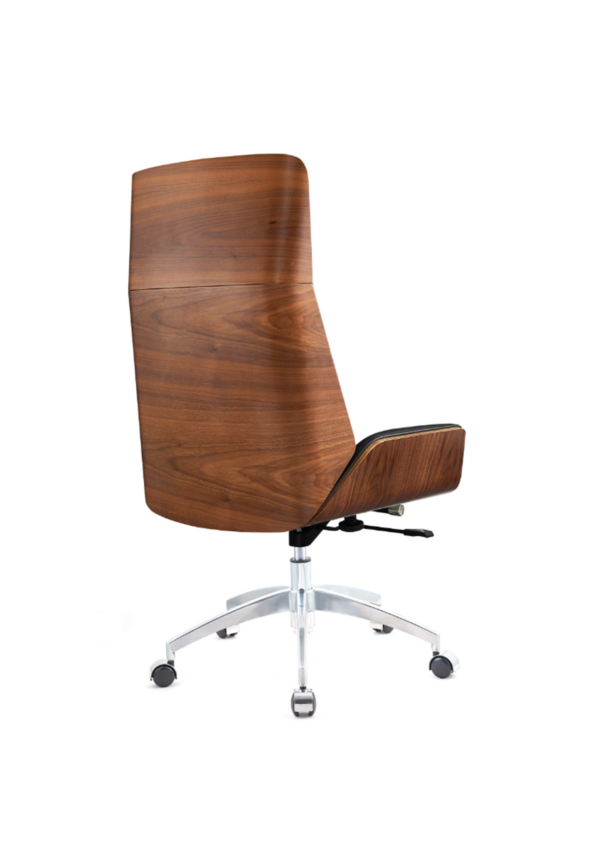 כיסא משרדי מנהלים/ות ארגונומי – דגם אלון – גב עץ