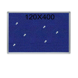 לוח נעיצה שעם כחול מסגרת אלומיניום במידה 400X100 ס”מ
